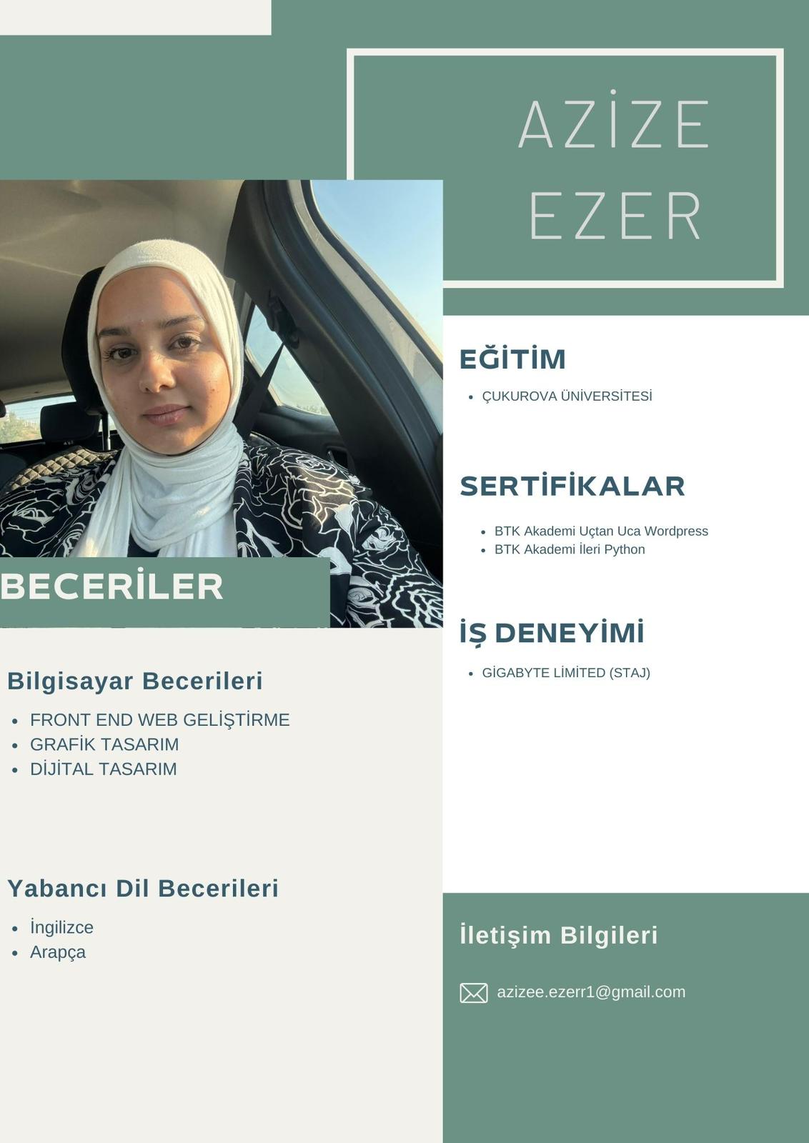 Azize Ezer CV